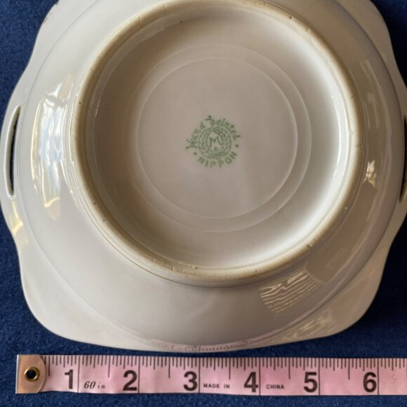 Vintage Nippon Hand-Painted Square Bowl - Picture 4 of 4